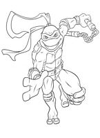 kolorowanki Wojownicze Żółwie Ninja Michelangelo, malowanki dla chłopców numer  12
